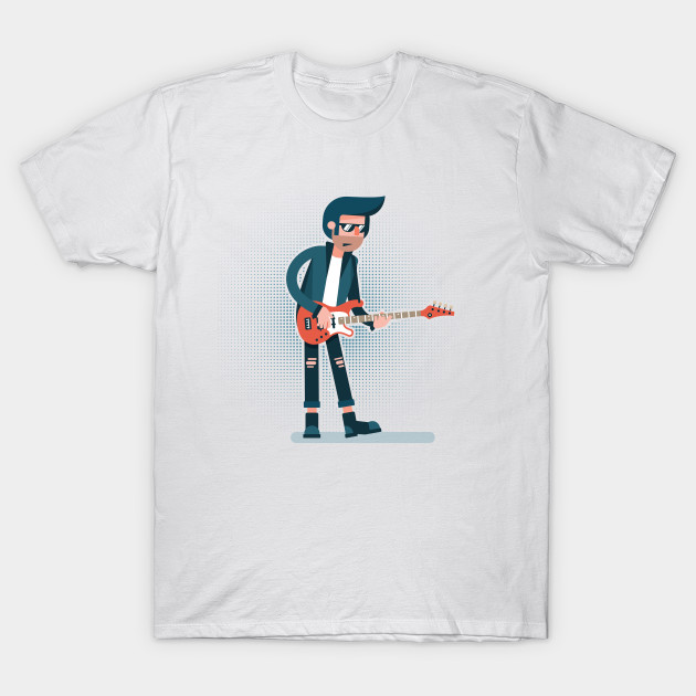 Cartoon rock musician